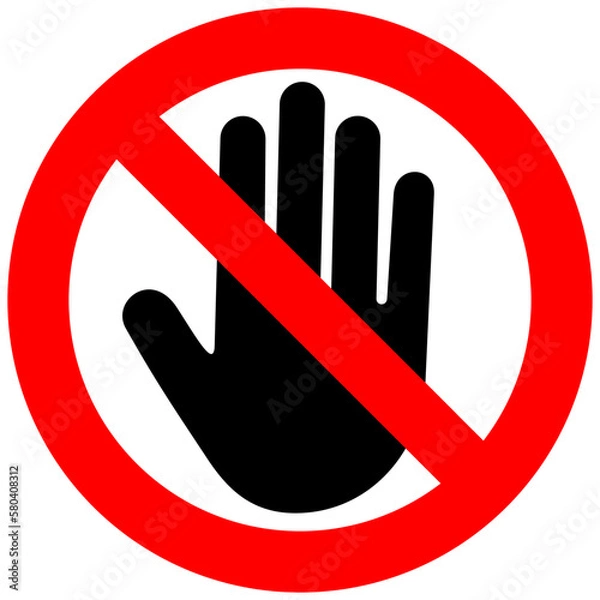Obraz Do not enter sign with hand