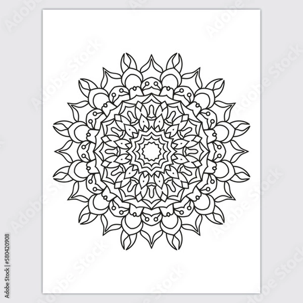 Fototapeta Mandala Coloring Book Kdp Interior