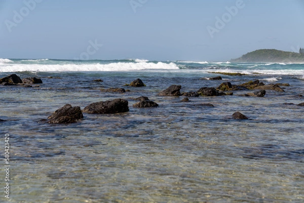 Fototapeta waves and rocks