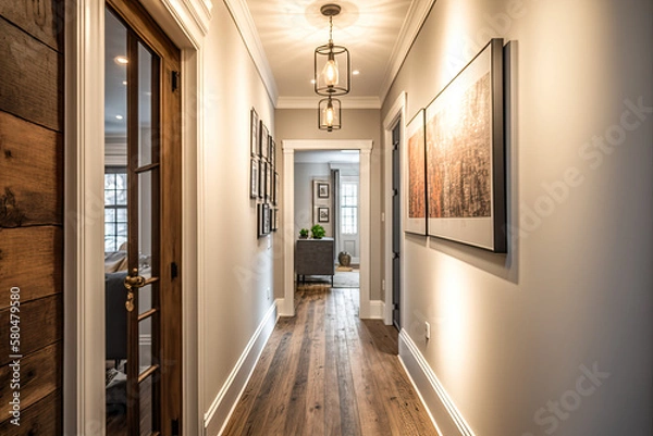 Obraz Empty hallway in house apartment interior  