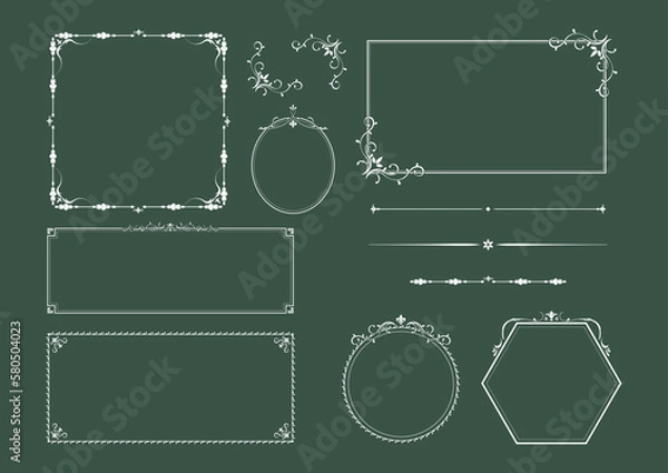 Obraz アンティークフレーム・ラインセット（白）