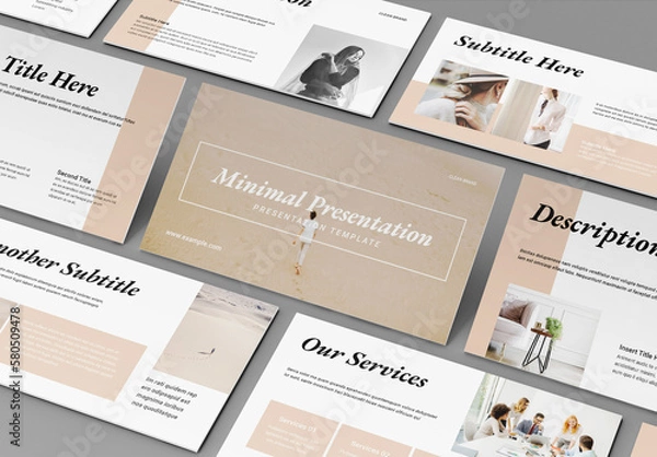 Fototapeta Minimal Presentation Template Layout Design