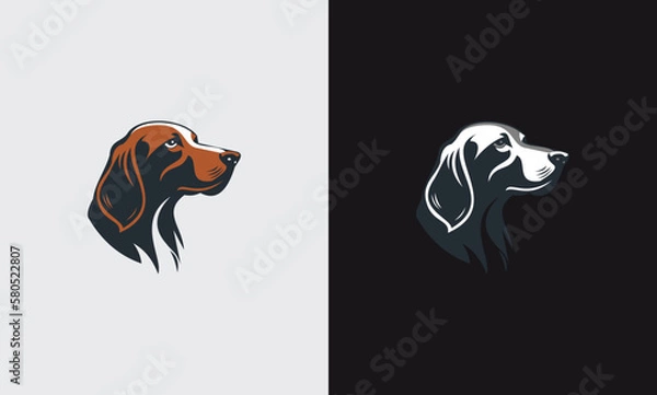 Fototapeta dog head vector design logo
