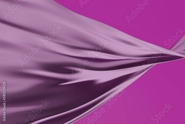 Obraz 3Dで描かれた、はためく艶のある布
