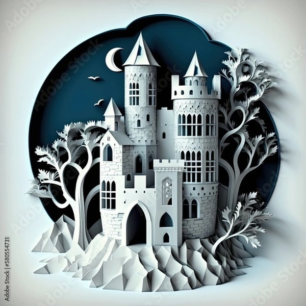 Obraz Paper cutout - castle