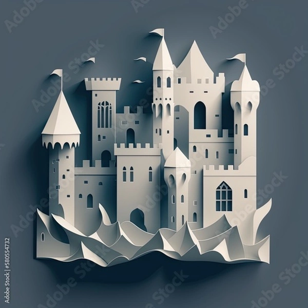 Obraz Paper cutout - castle