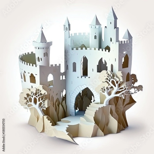 Obraz Paper cutout - castle