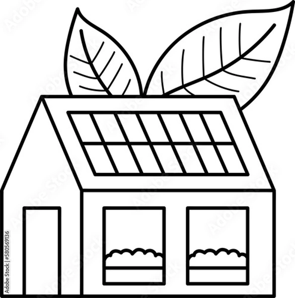 Obraz Green house icon