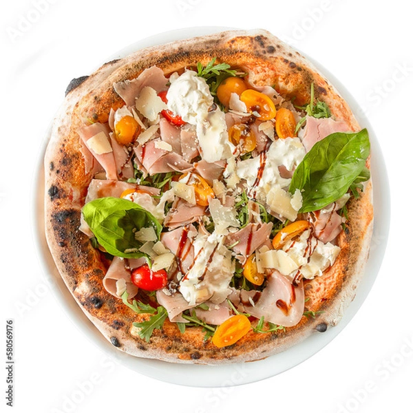 Obraz Pizza jambon multicolore