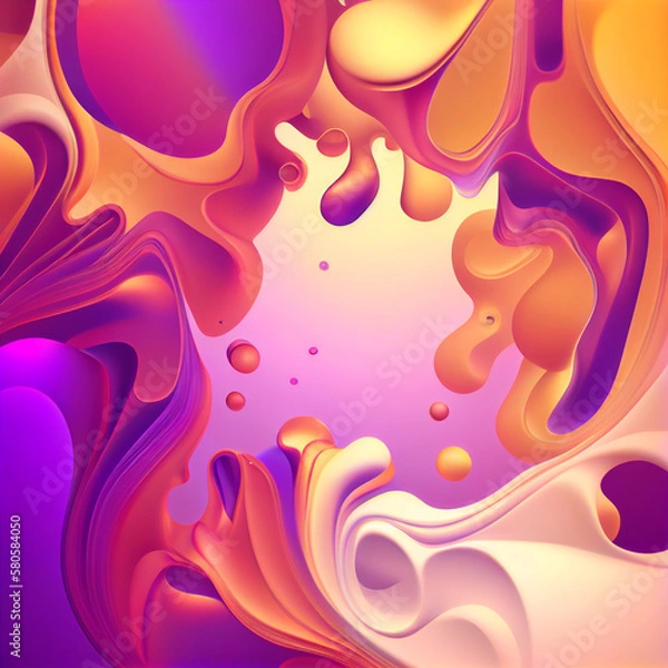 Fototapeta Fluid Gradient background. Created by AI tool.