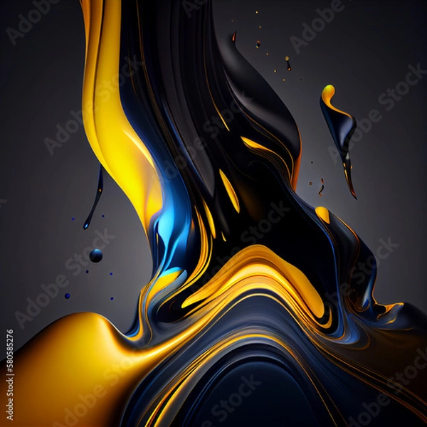 Fototapeta Fluid Gradient background. Created by AI tool.