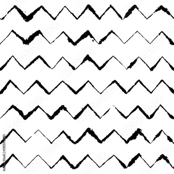 Obraz Light Inky Zigzag Pattern on Blotting Paper
