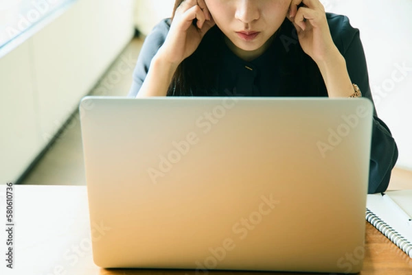 Obraz 在宅で仕事をする女性