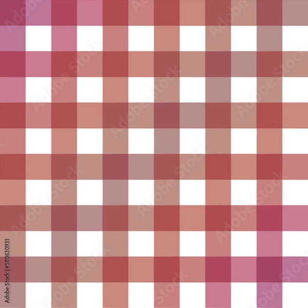 Obraz red and white checkered tablecloth