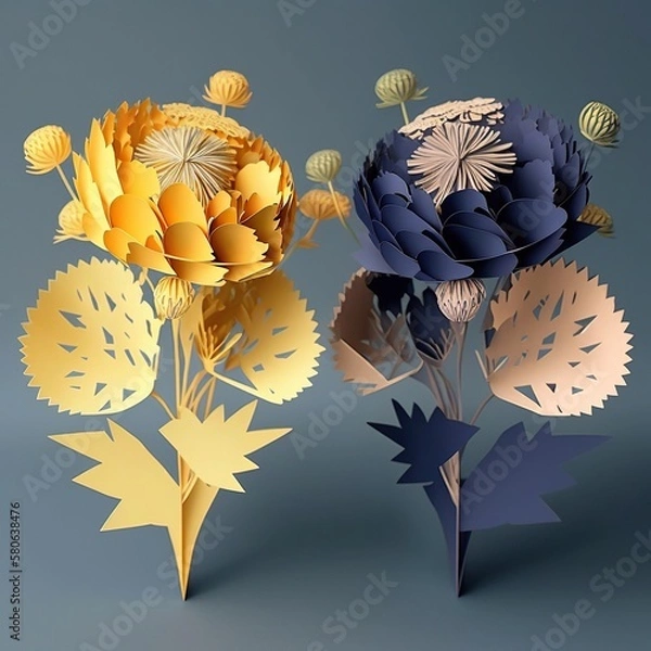 Obraz Paper cutout - flowers
