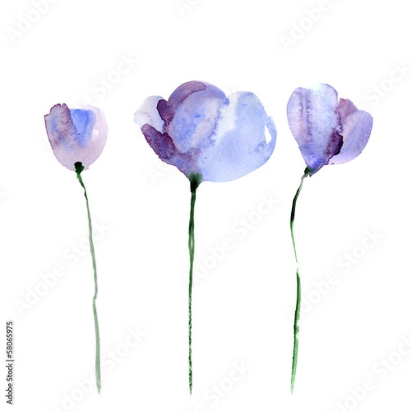 Fototapeta Watercolor floral background