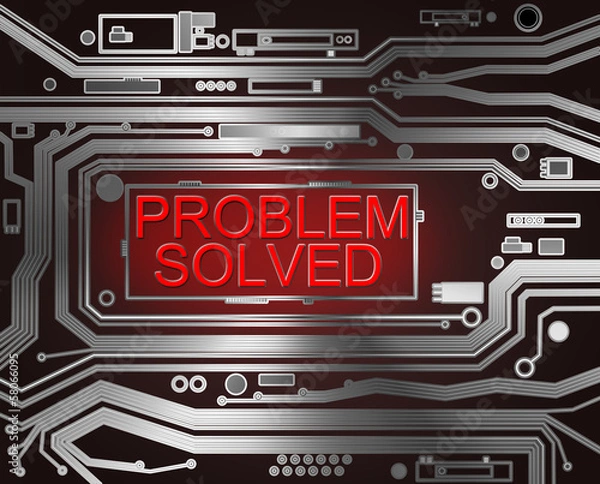 Fototapeta Problem solved concept.