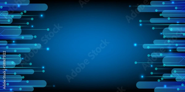 Fototapeta Technology of future background,artificial intelligence,hitech illustration