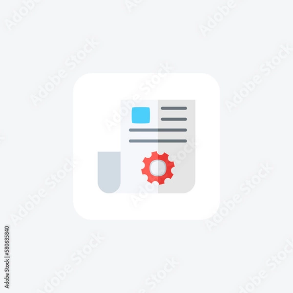Fototapeta Content, article fully editable vector fill icon

