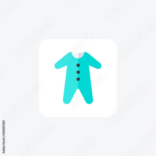Fototapeta Baby suit fully editable vector fill icon

