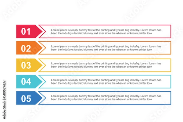 Fototapeta Business infographic design template. Element of chart, graph, diagram for presentations.