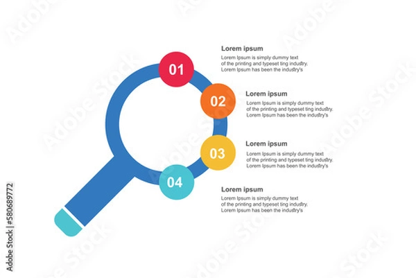 Fototapeta Vector Infographic design for presentations.