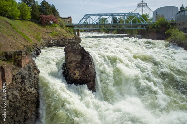 Fototapeta Spokane Falls in the Springtime