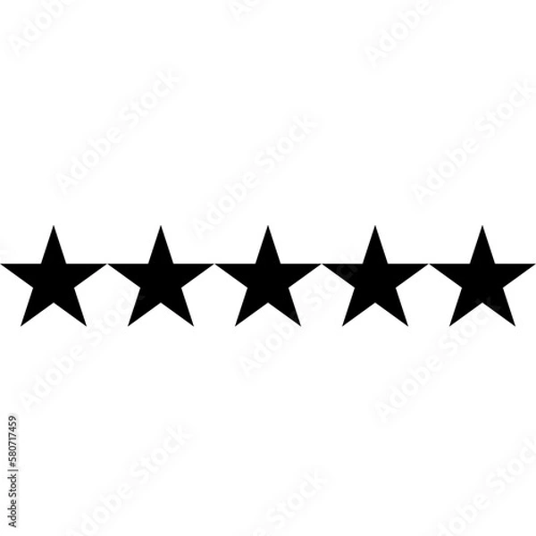 Obraz black star icon set