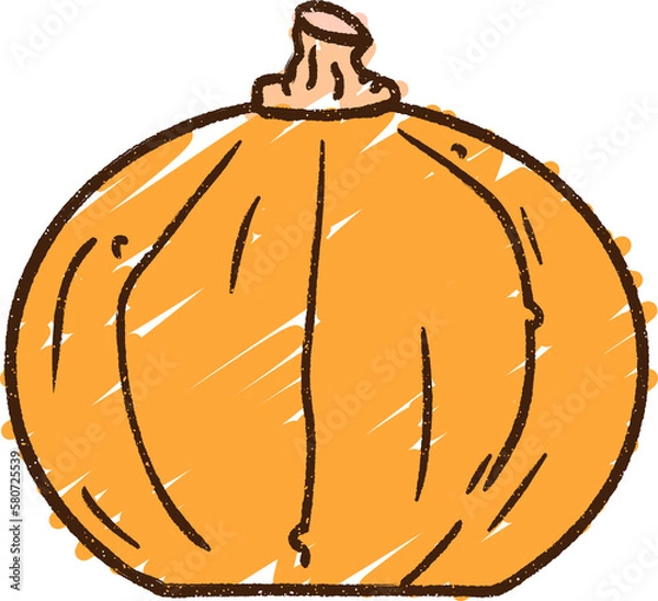 Fototapeta Pumpkin Chalk Drawing