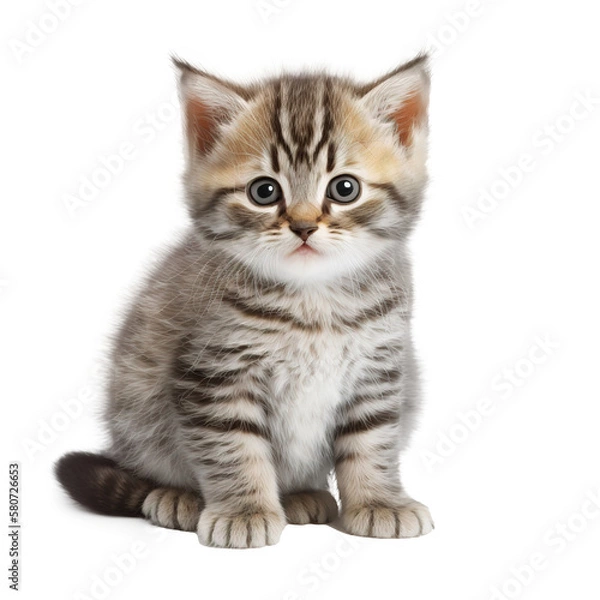 Obraz baby cat isolated on background
