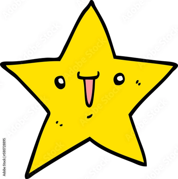 Obraz cute cartoon star