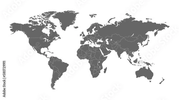 Fototapeta World map seperate Countries vector illustration