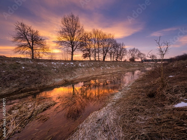Obraz sunrise over the river