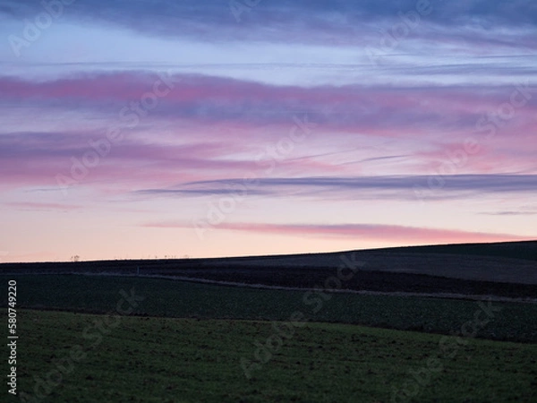 Obraz sunrise over the field