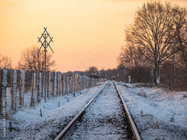 Obraz railway in winter