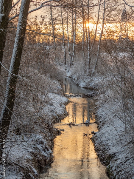 Obraz river in winter