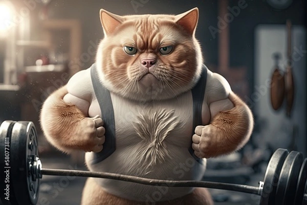 Fototapeta Professional Quality Feline: Color Graded with Soft Shadows and Clean Image - AI generated