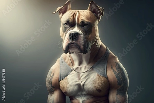 Fototapeta Professional Quality Canine: Color Graded with Soft Shadows - AI generated