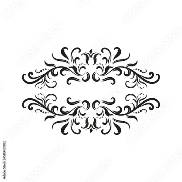 Fototapeta ornaments design, scroll elements, decorative vector frames and borders