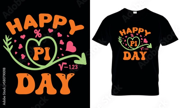 Obraz Pi Day T-shirt Design Bundle. Pi t-shirt. Math T shirt design. Pi day Vector Graphics