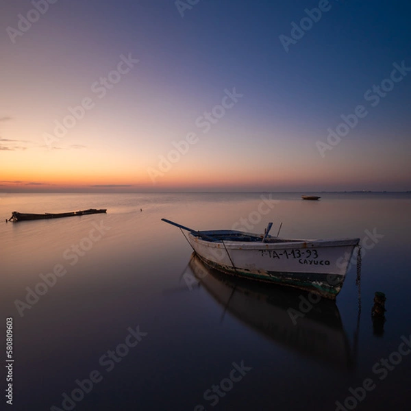 Obraz Barca de pesca al amanecer