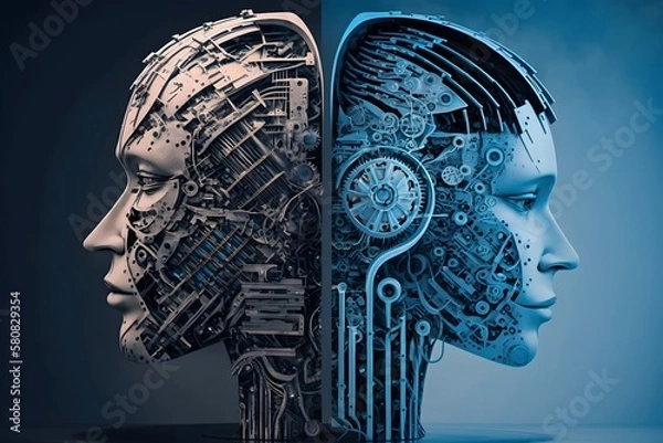 Fototapeta The pro and cons of Artificial intelligence