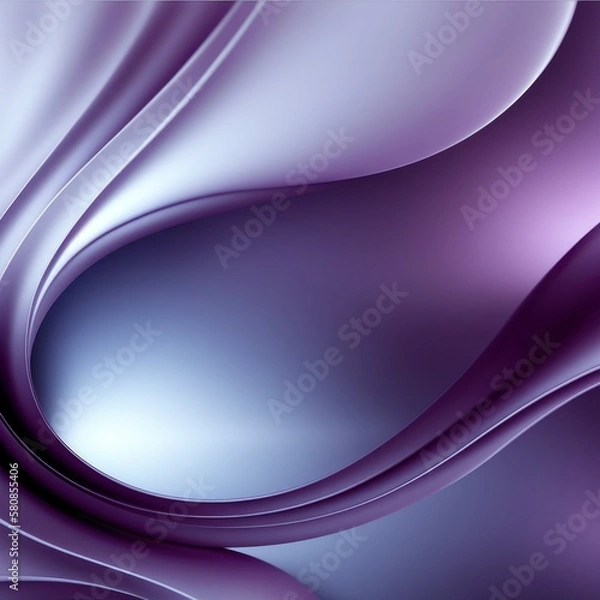 Fototapeta abstract purple wave background, shine digital modern wallpaper, gradient soft transition, silver tones pearlescent, 3d render rays, generative ai