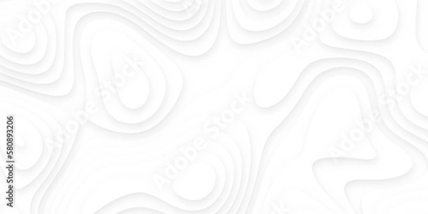 Obraz papercut layers vector background design. Abstract topography concept or smooth origami shape paper and flowing liquid texture. Art cut illustration for website template layout