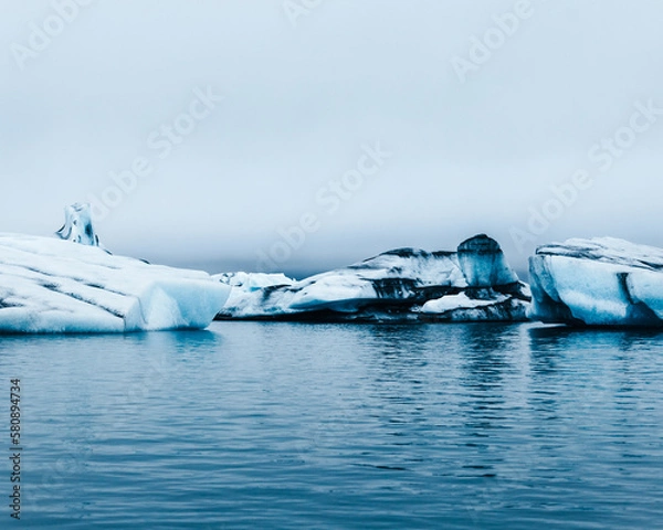 Obraz Different shaped glaciers on a lake