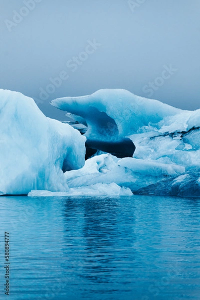 Obraz Different shaped glaciers on a lake