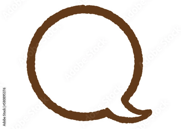 Fototapeta 茶色のシンプルな吹き出し