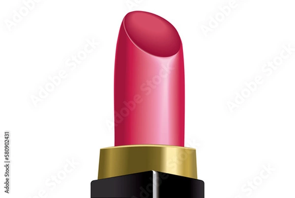 Obraz vector illustration of the dark pink lipstick on the white background isolated.