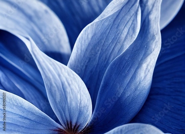 Obraz blue background, flowers, generative AI