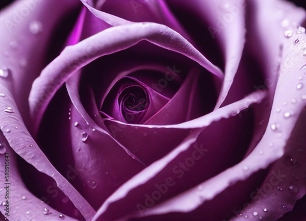 Fototapeta pink rose macro, generative AI